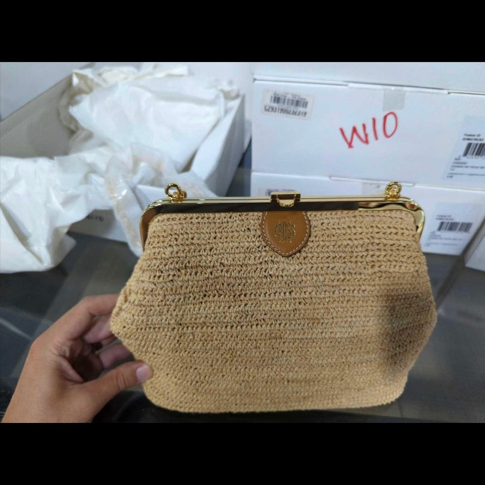 MUST SELL - NIB/NWT! Mark Cross Susanna Raffia Shoulder Bag - MSRP $2200 - Picture 12 of 13